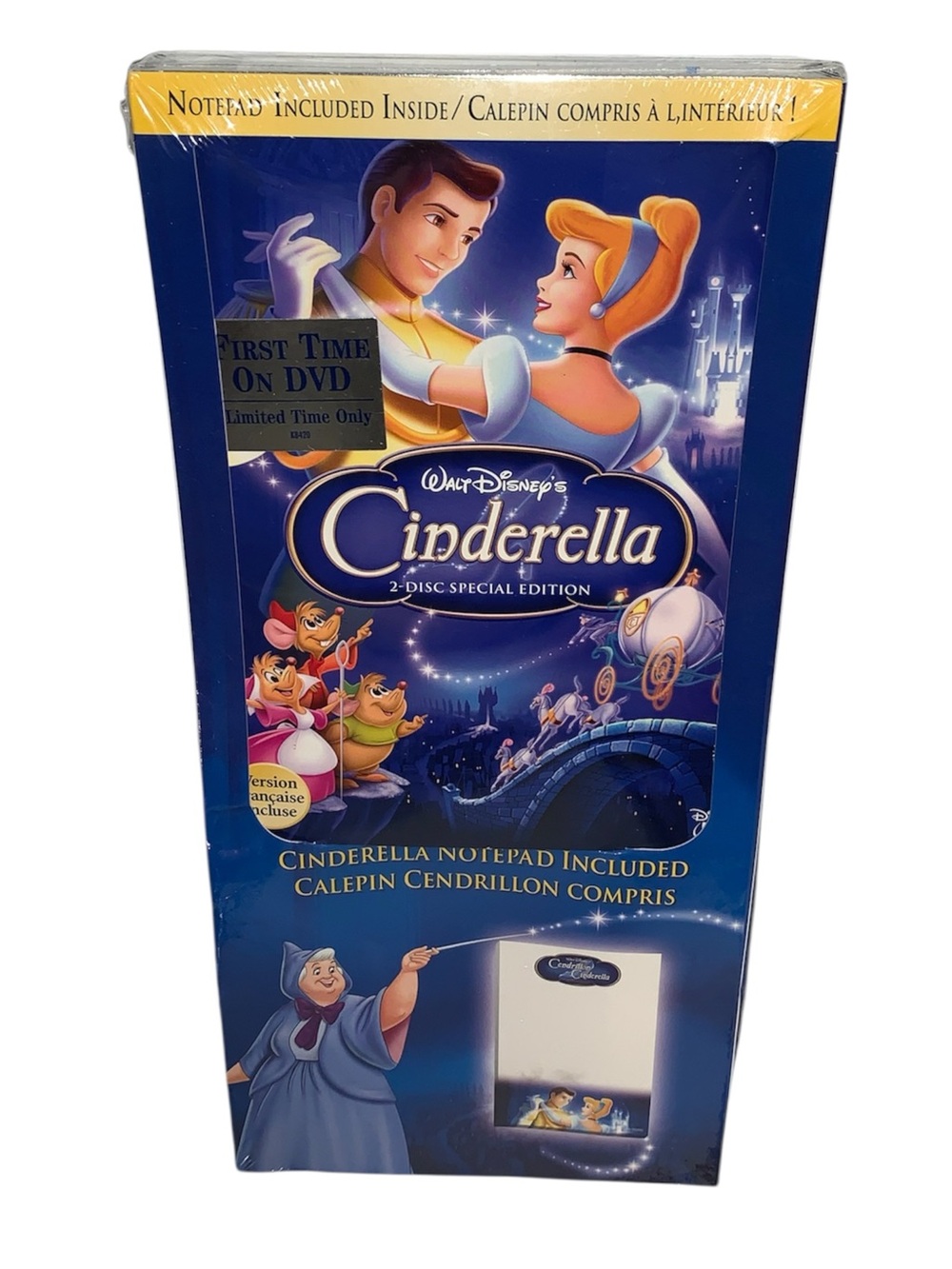 SEALED Walt Disney Cinderella Special Edition Collector’s DVD Gift Set W Notepad